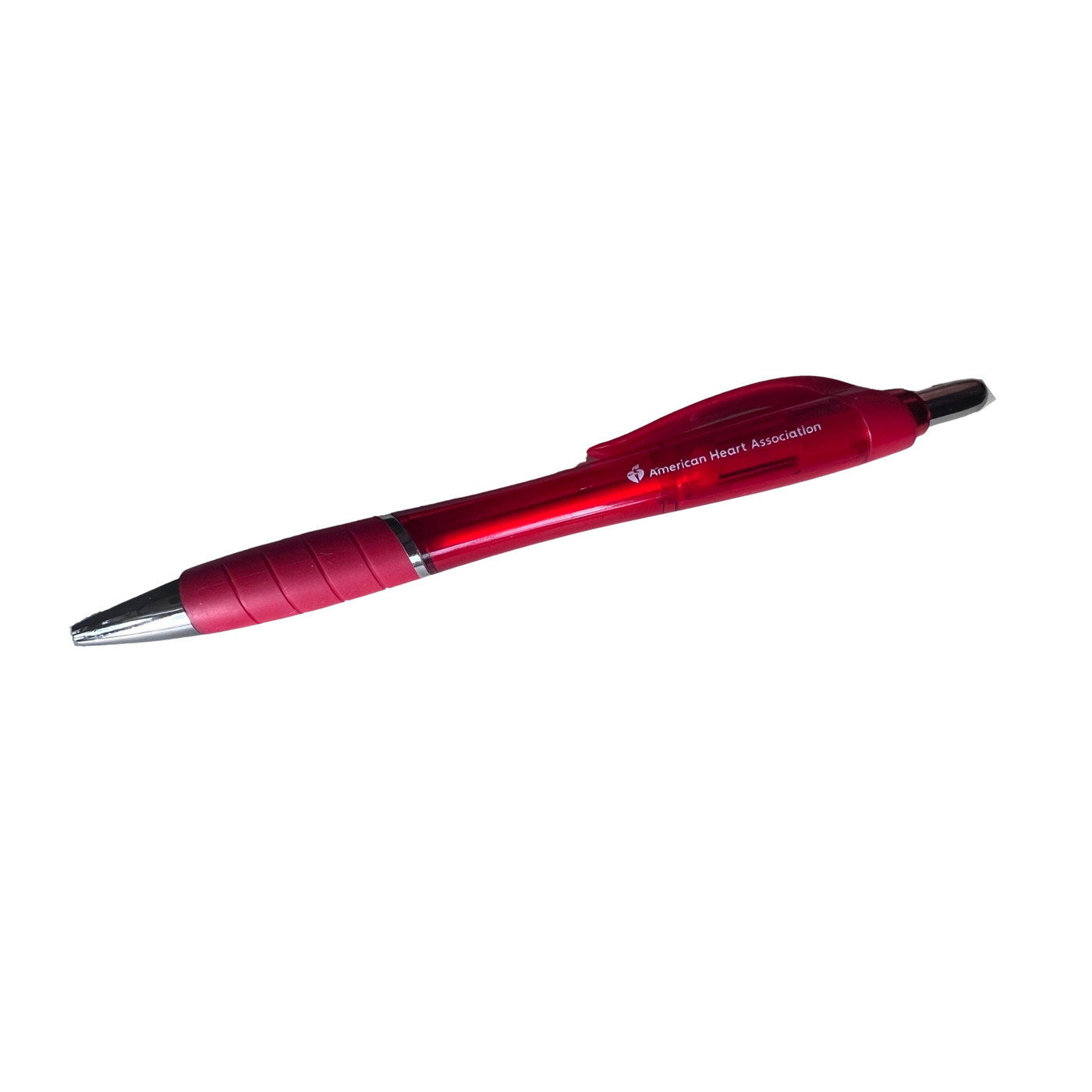 Side of pen: White AHA logo