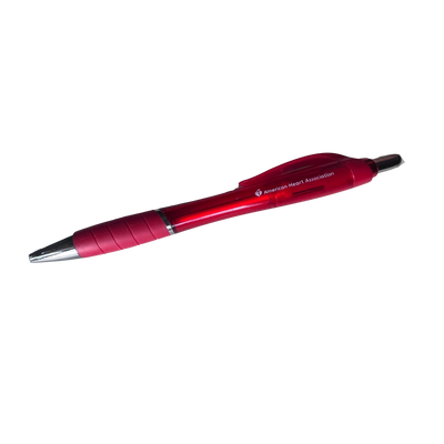 Side of pen: White AHA logo