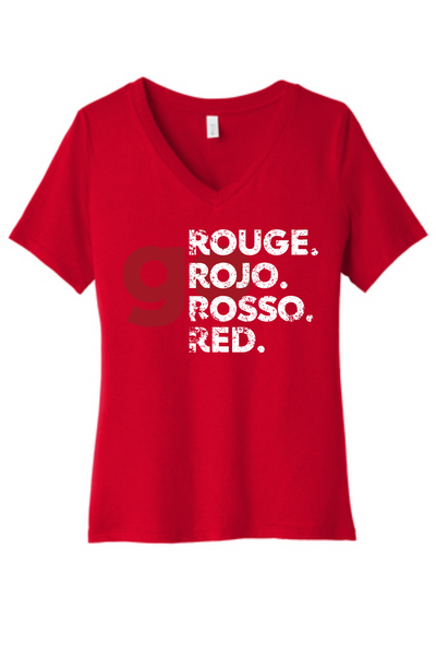 Go Rouge. Rojo. Rosso. Red. Tee