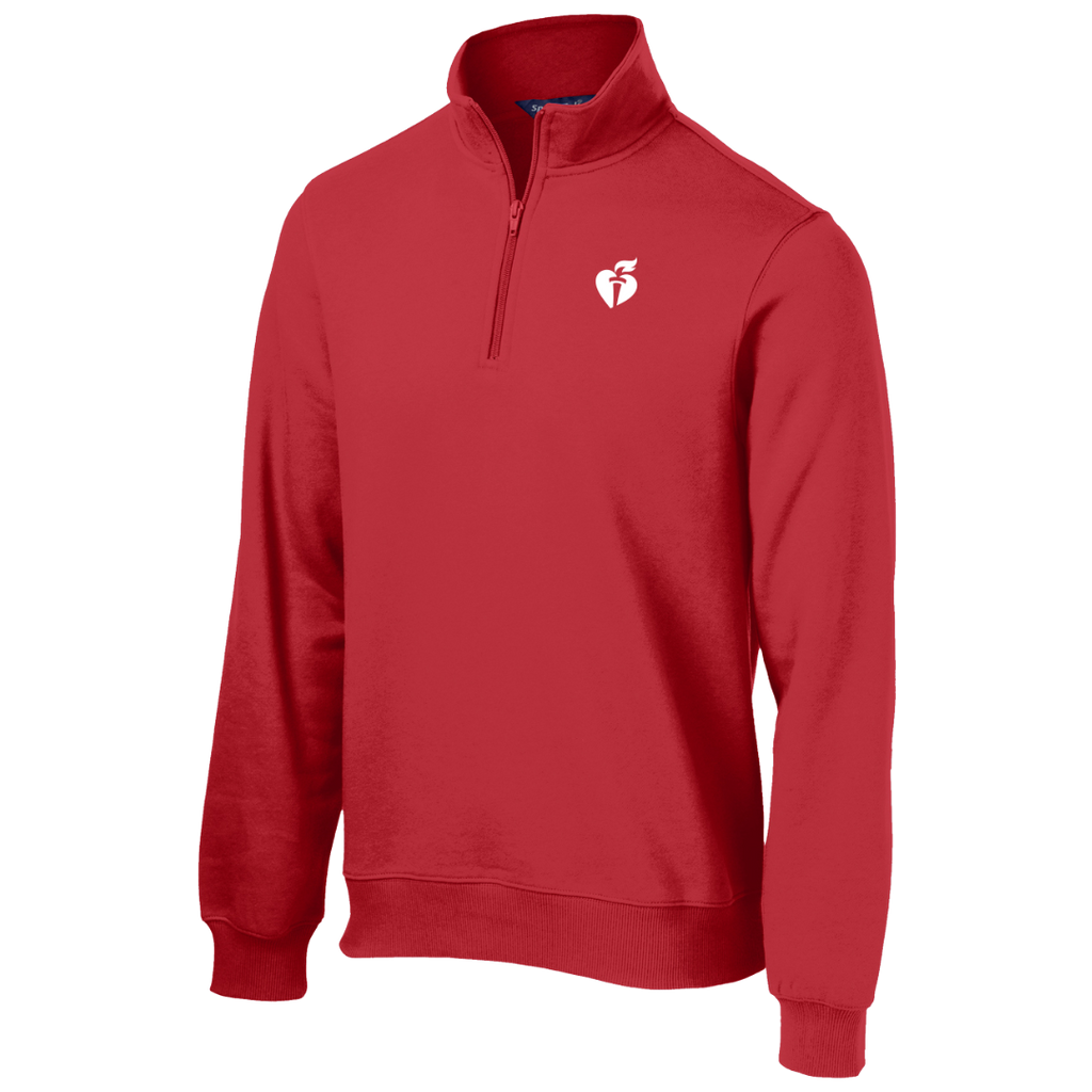 Embroidered Heart & Torch Quarter Zip – ShopHeart.org