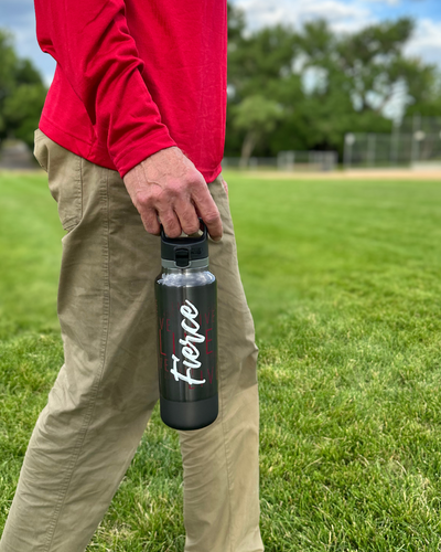 Image showing the Live Fierce Bottle being carried outside.