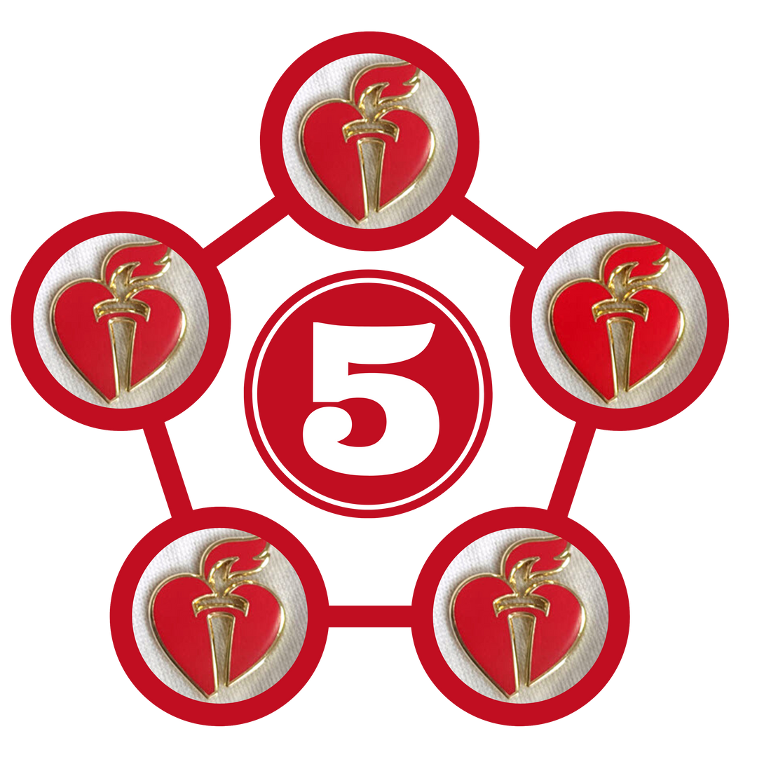 Butterfly Clasp, Heart & Torch Lapel Pin - Pack of 5 – ShopHeart.org