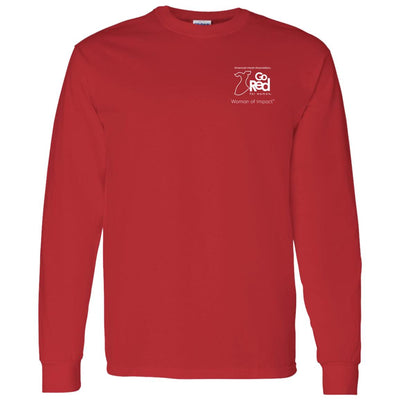 Woman of Impact Go Red Unisex Long Sleeve Tee