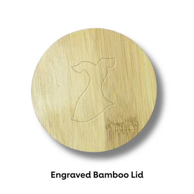 Engraved Bamboo Lid with Go Red For Women Logo 