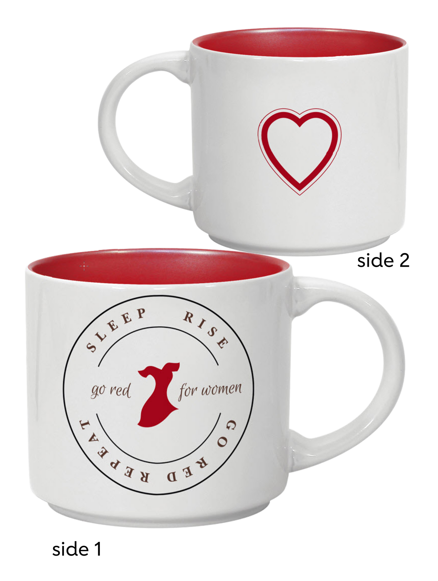 Go Red Two-Tone Stackable Mug