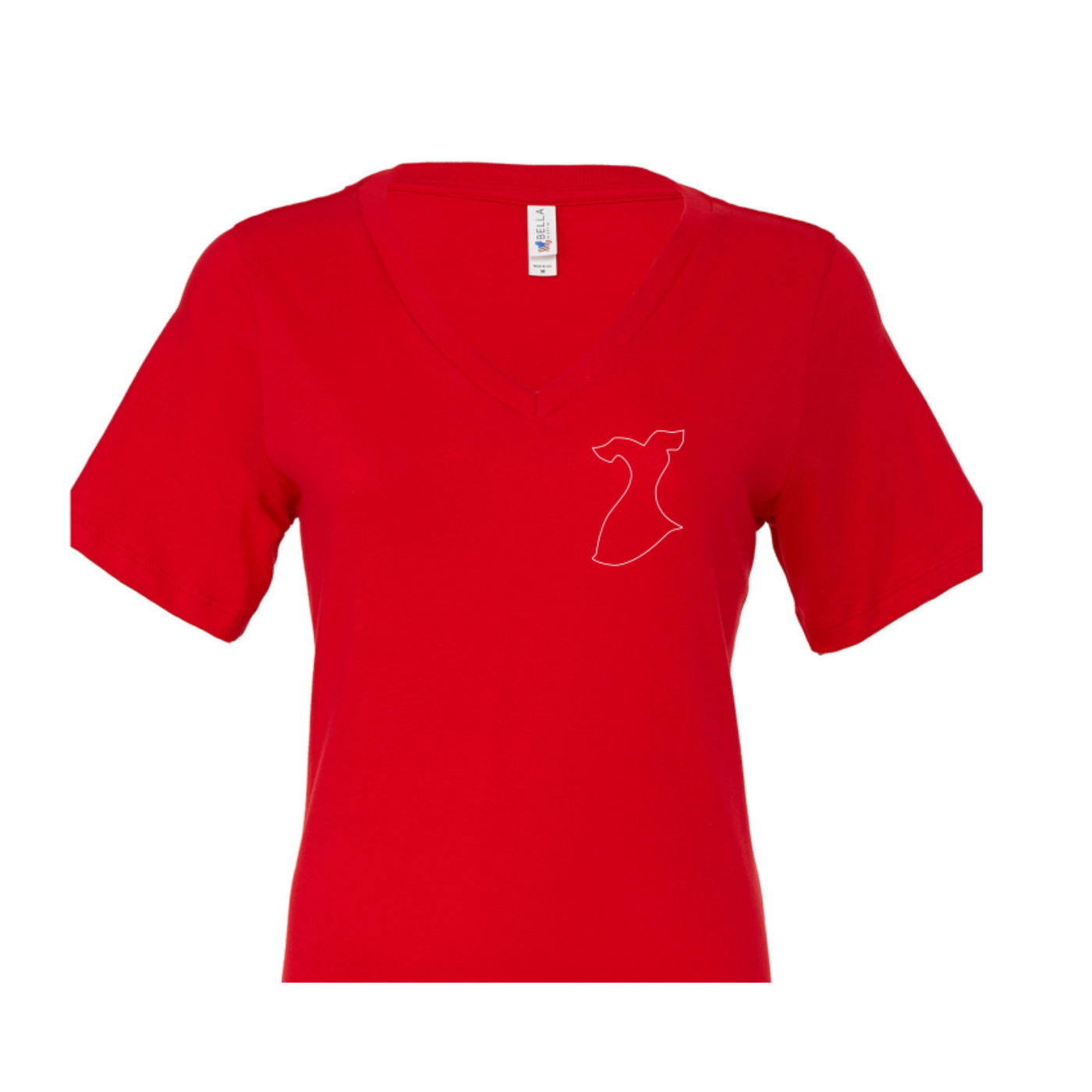 Go Red for Women Ladies Short Sleeve V-Neck Red Shirt