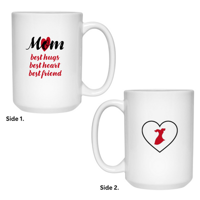 Image showing sides 1 and 2 of white mugs.