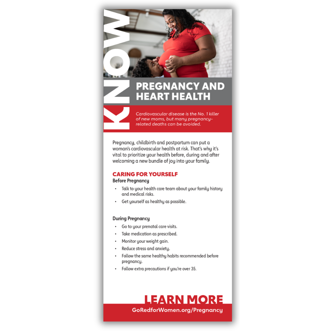 Know and Go, Pregnancy & Heart Health - Pack of 25