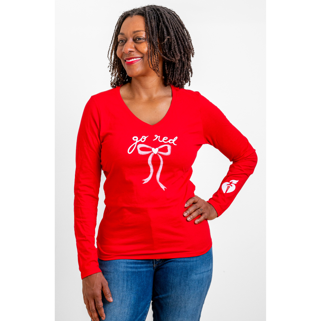 Put a Bow On It Glitter Tee – ShopHeart.org