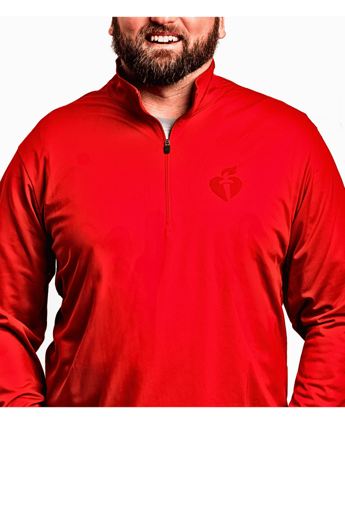 Laser Etch Heart & Torch Quarter Zip – ShopHeart.org