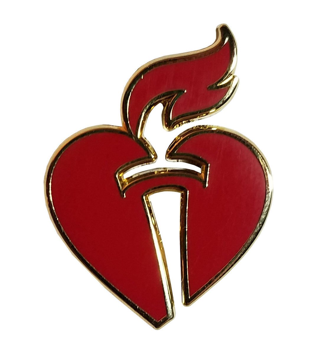 red dress heart pin Red Dress Lapel Pins (25/Pack) Shop Heart