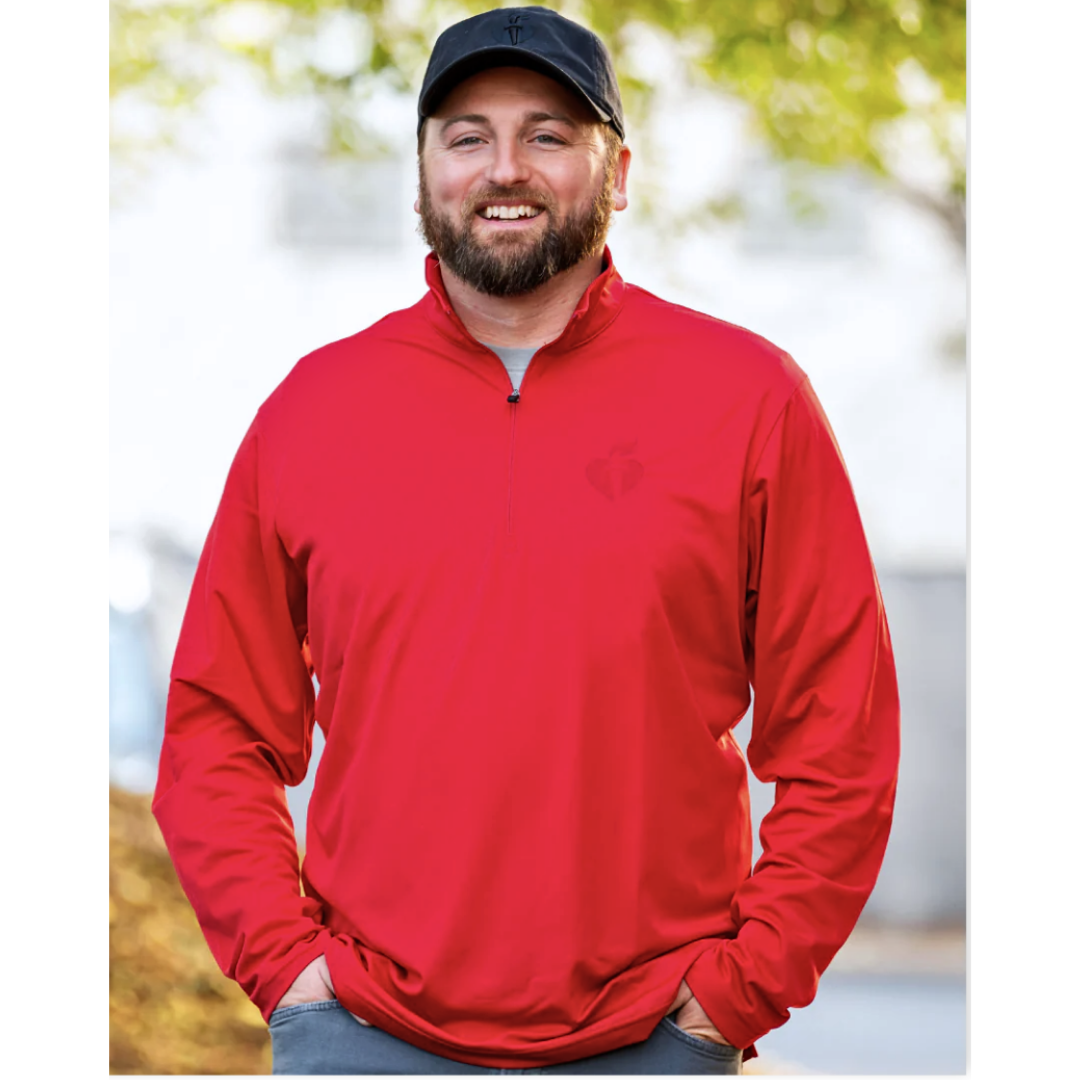 Laser Etch Heart & Torch Quarter Zip – ShopHeart.org