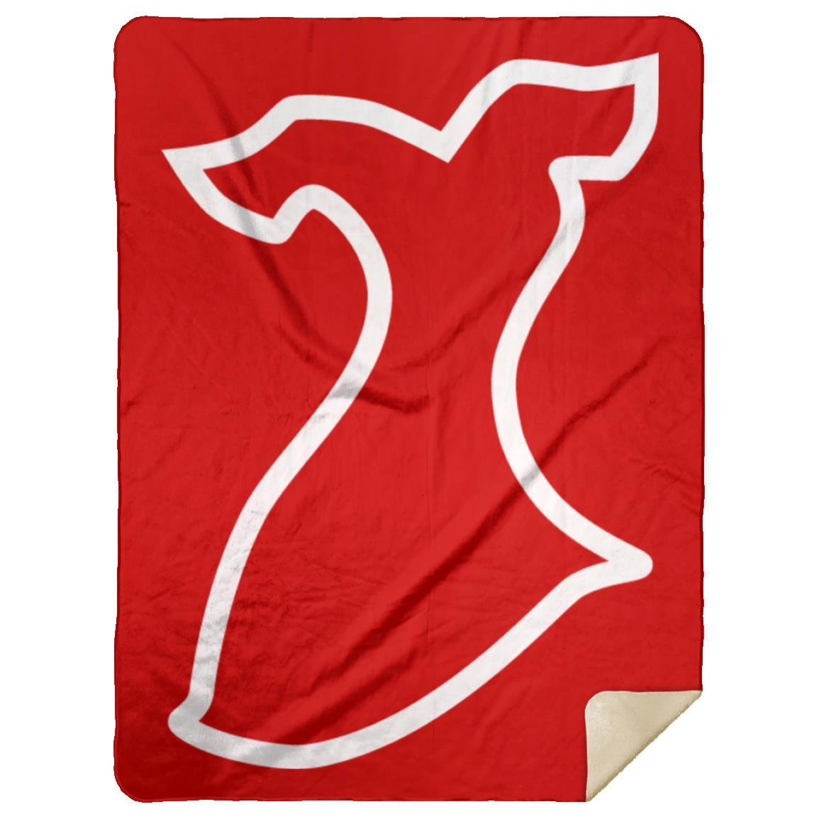 Red Dress Large Premium Mink Sherpa Blanket 60x80