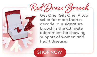 Dazzling Crystal Red Dress Brooch