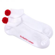 Go Red Compression Pom Socks